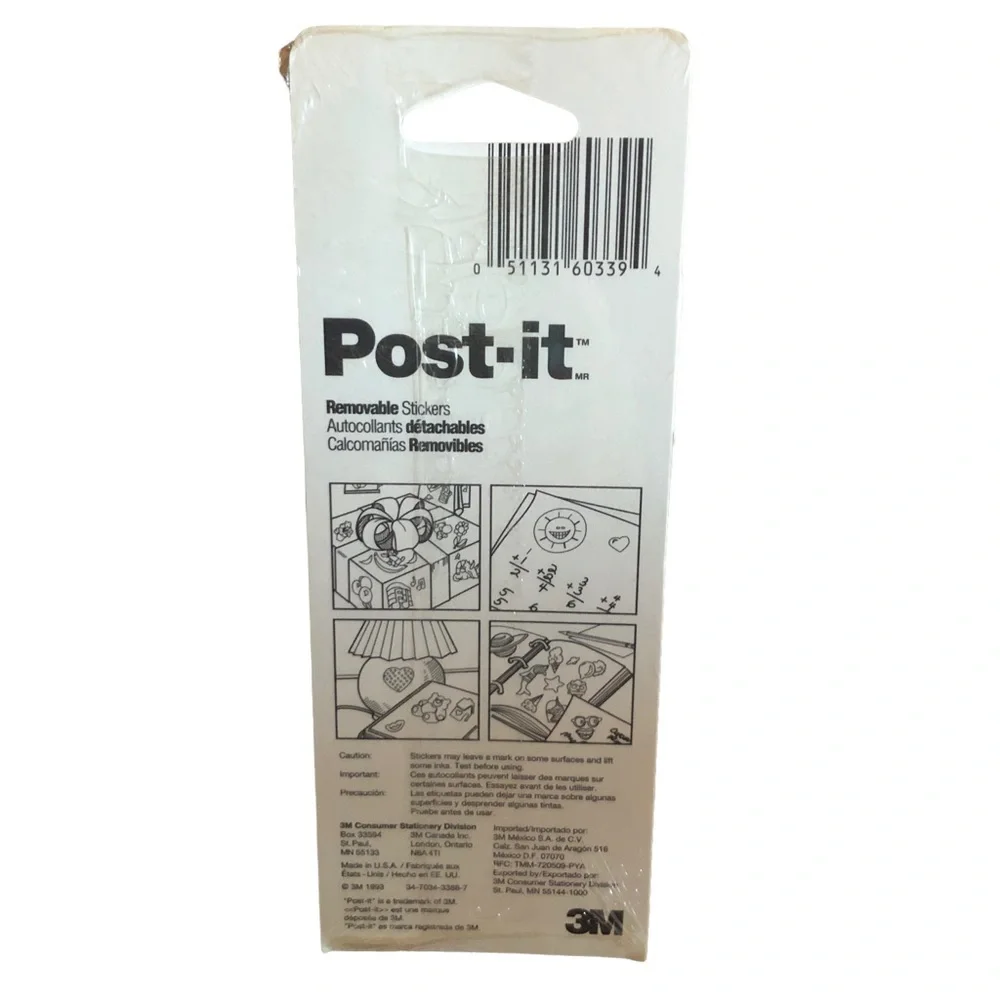 1992 Vintage Post-it Removable Sports Stickers Warner Bros Looney Tunes SEALED